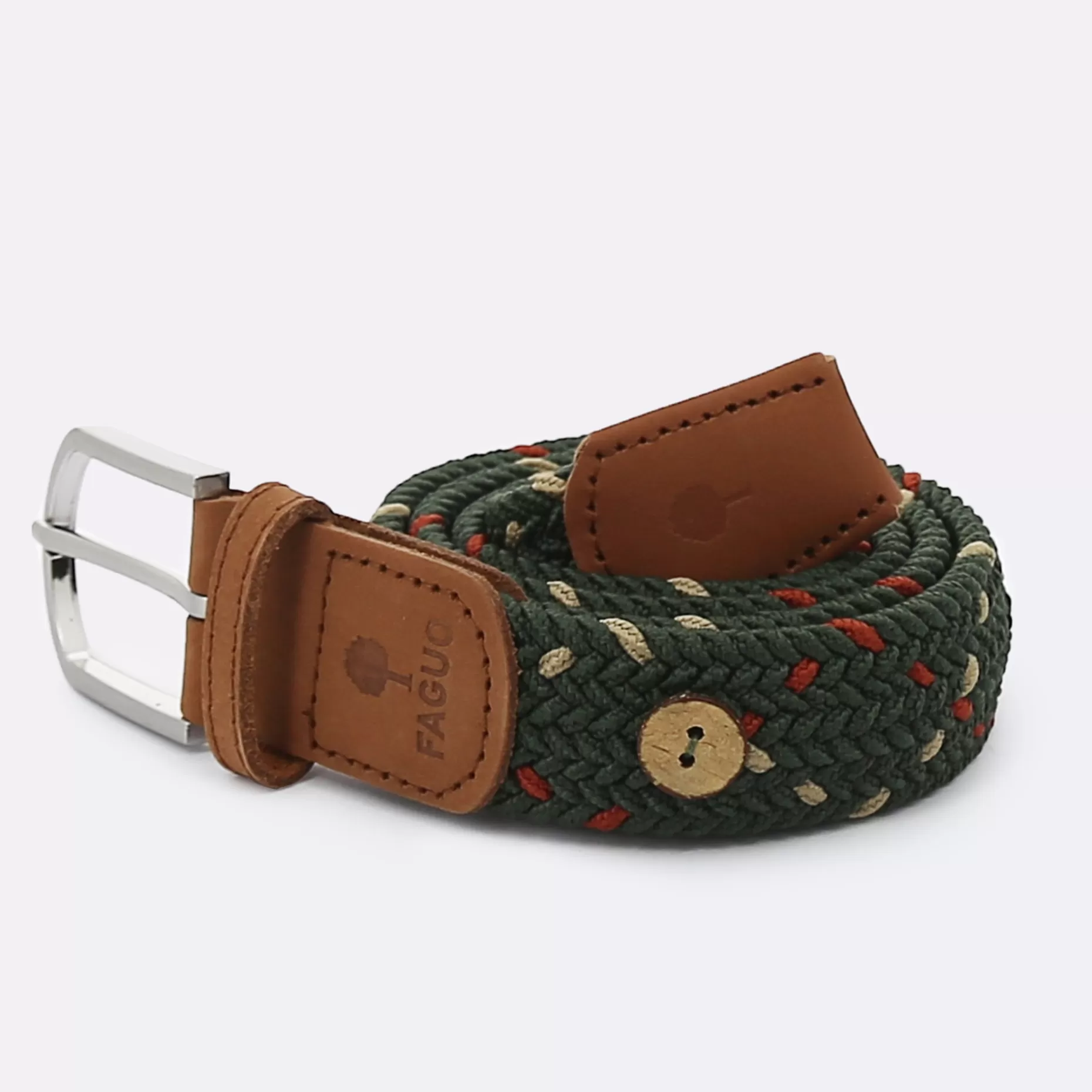 FAGUO Ceintures*Ceinture En Polyester Recycle Kaki Belt