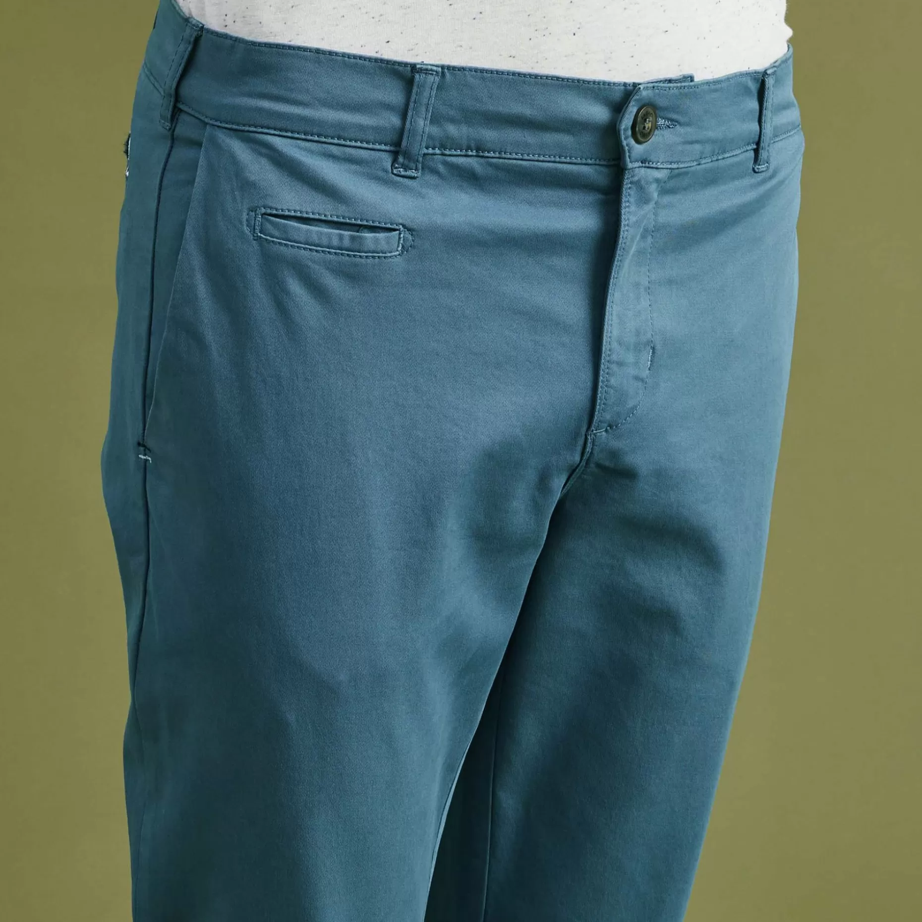 FAGUO Pantalons & Chinos*Chino Bleu Clair Coupe Ajustee