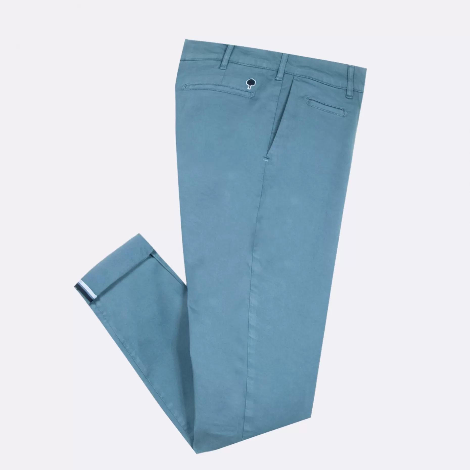 FAGUO Pantalons & Chinos*Chino Bleu Clair Coupe Ajustee