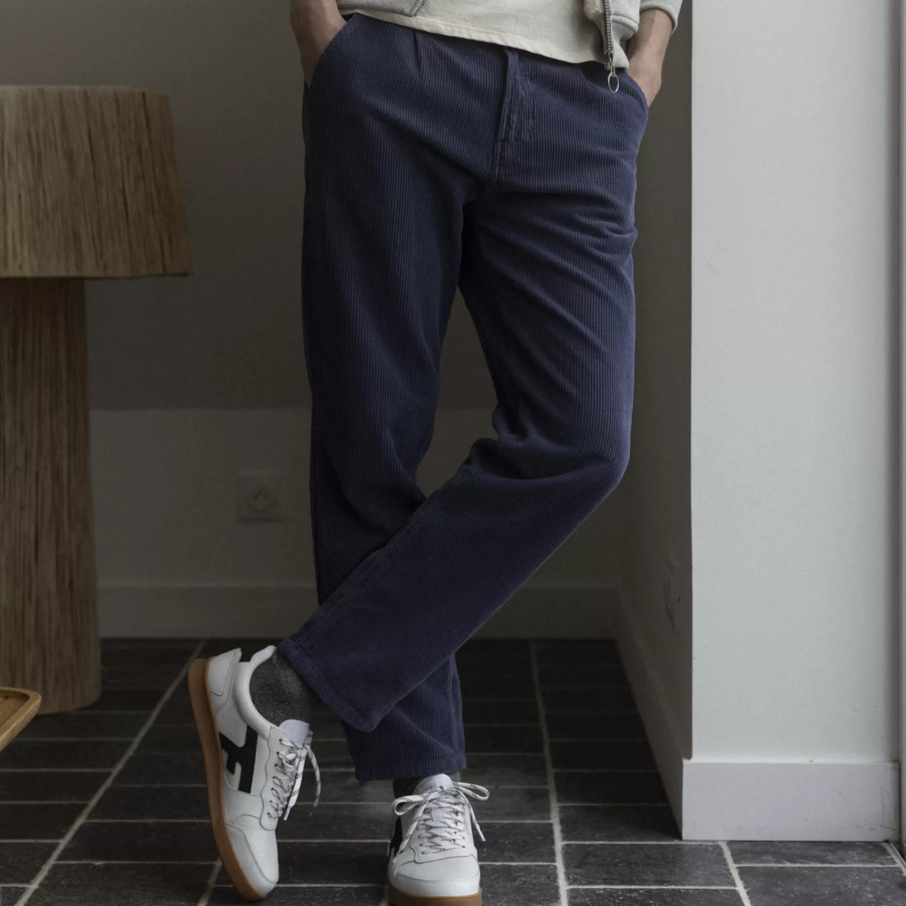 FAGUO Pantalons & Chinos*Pantalon Bleu Coupe Fuselee