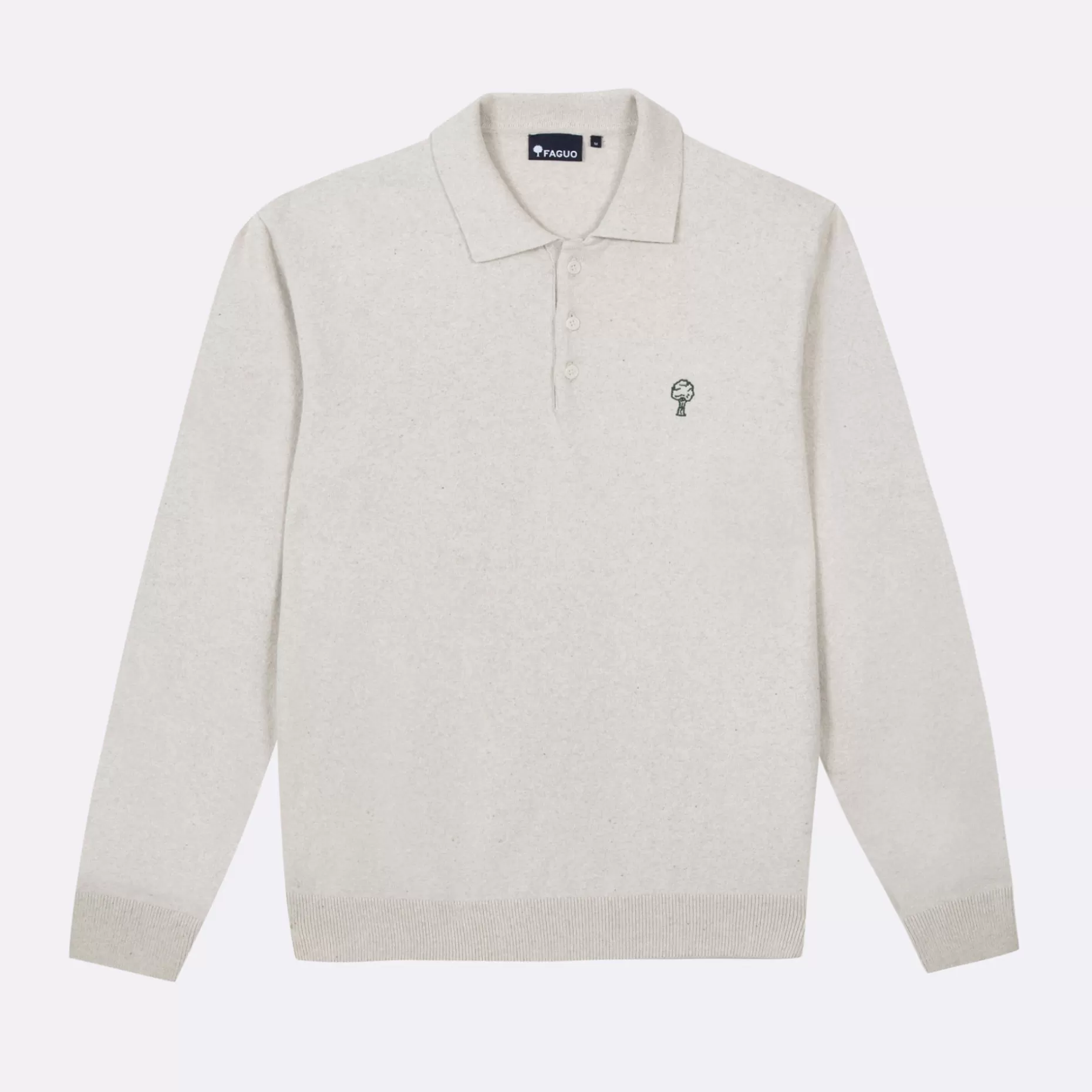 FAGUO Pulls*Pull Col Polo Beige Chine