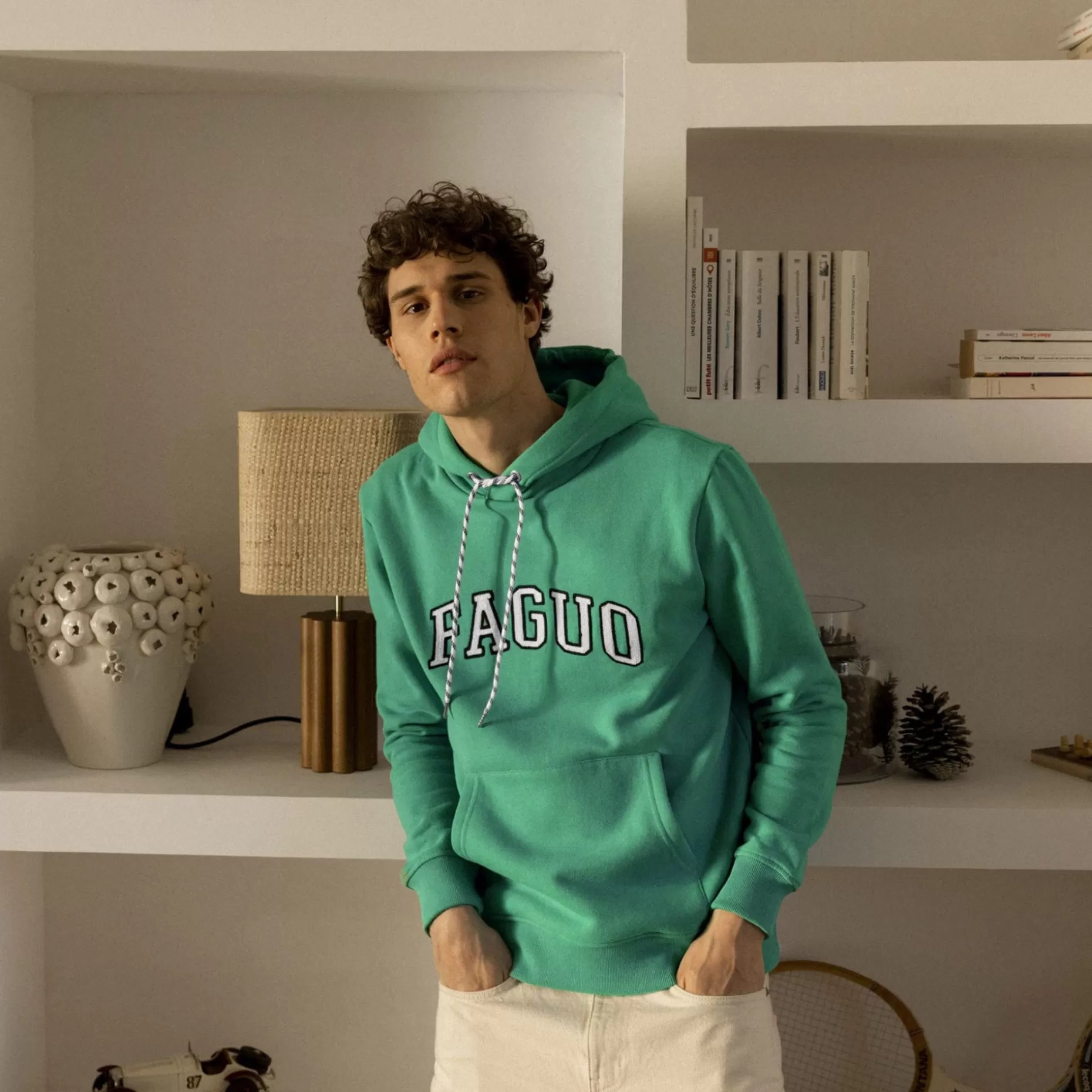 FAGUO Sweats À Capuche*Sweat A Capuche Logo Vert Clair