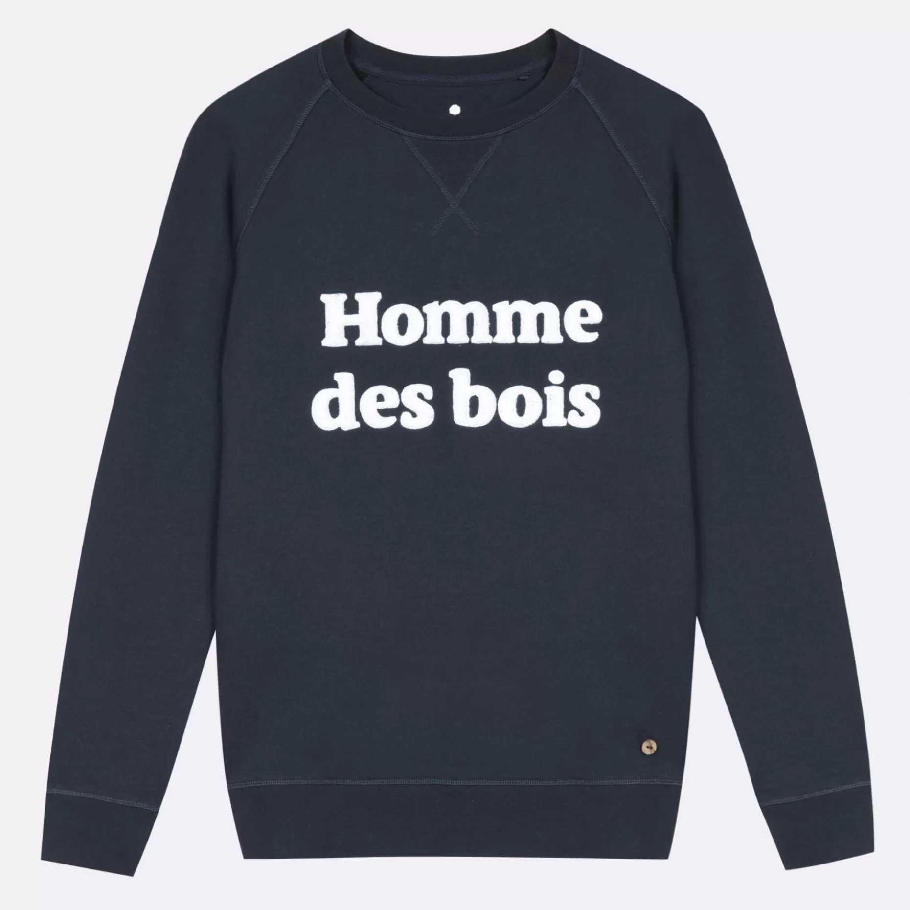 FAGUO Sweatshirts*Sweat Col Rond Bleu Marine Homme De Bois