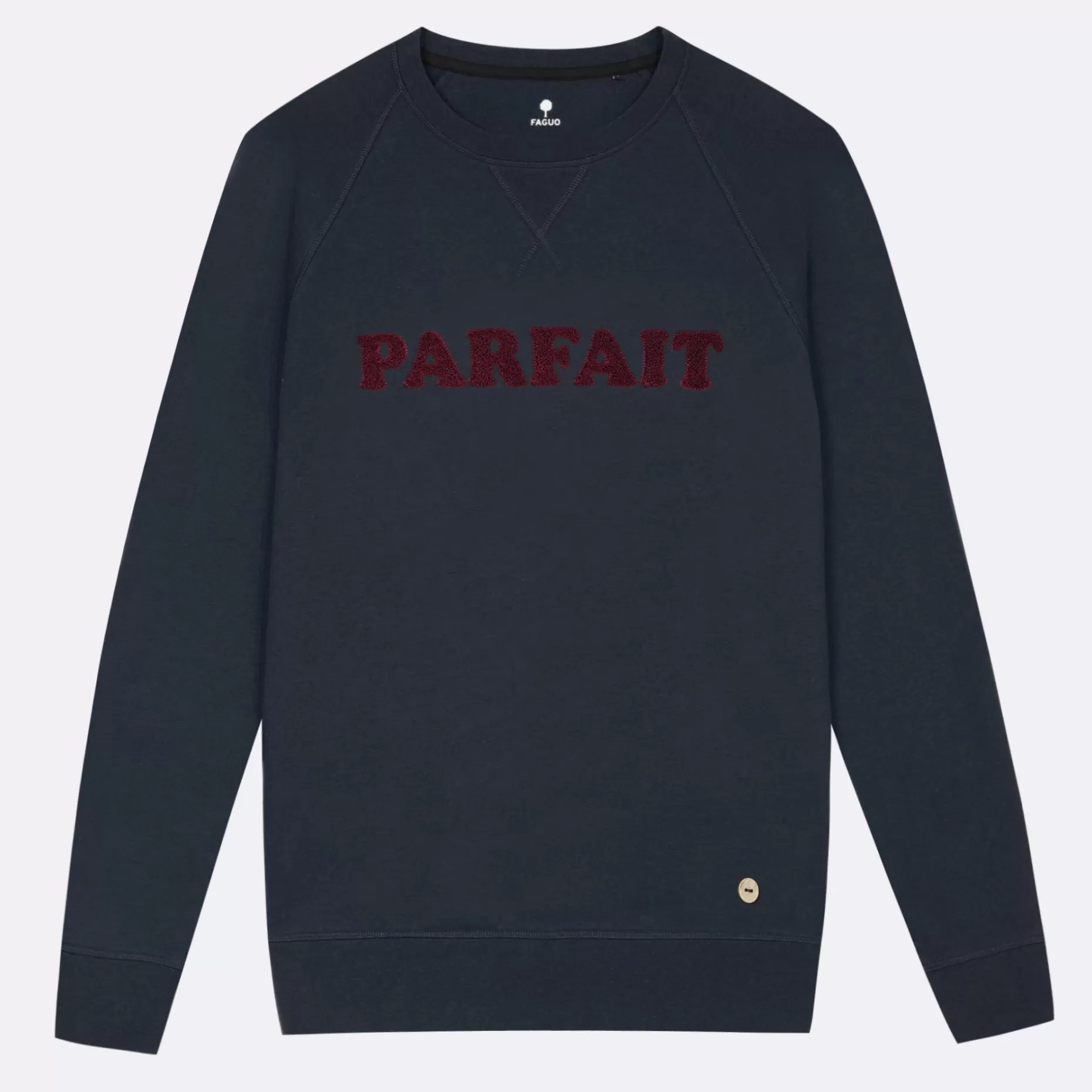 FAGUO Sweatshirts*Sweat Col Rond Bleu Marine Parfait