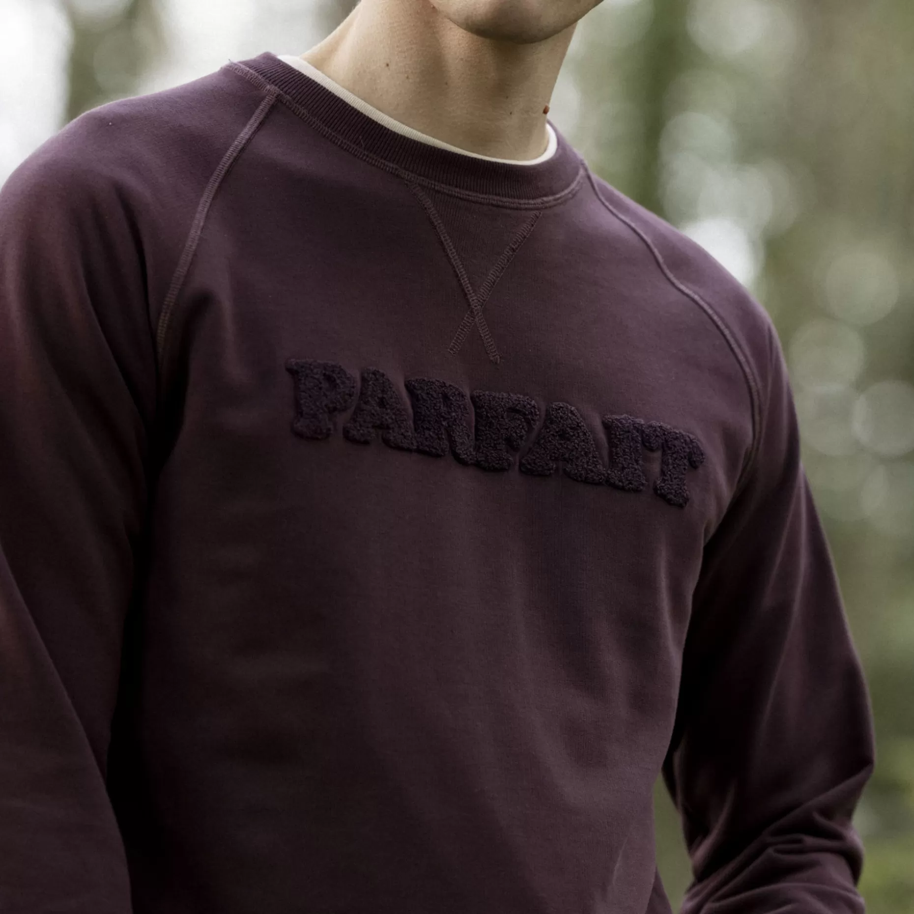 FAGUO Sweatshirts*Sweat Col Rond Bordeaux Fonce Parfait