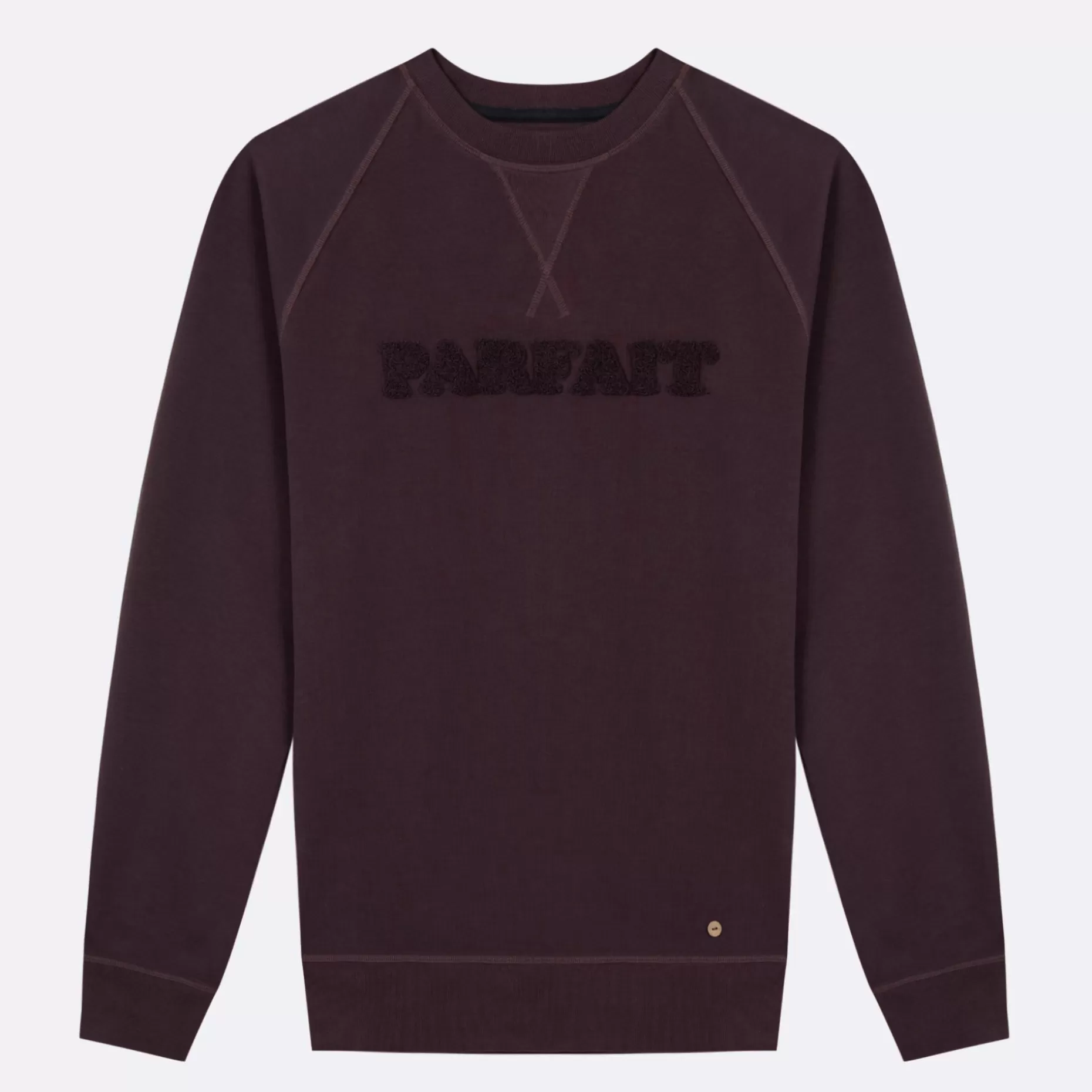 FAGUO Sweatshirts*Sweat Col Rond Bordeaux Fonce Parfait