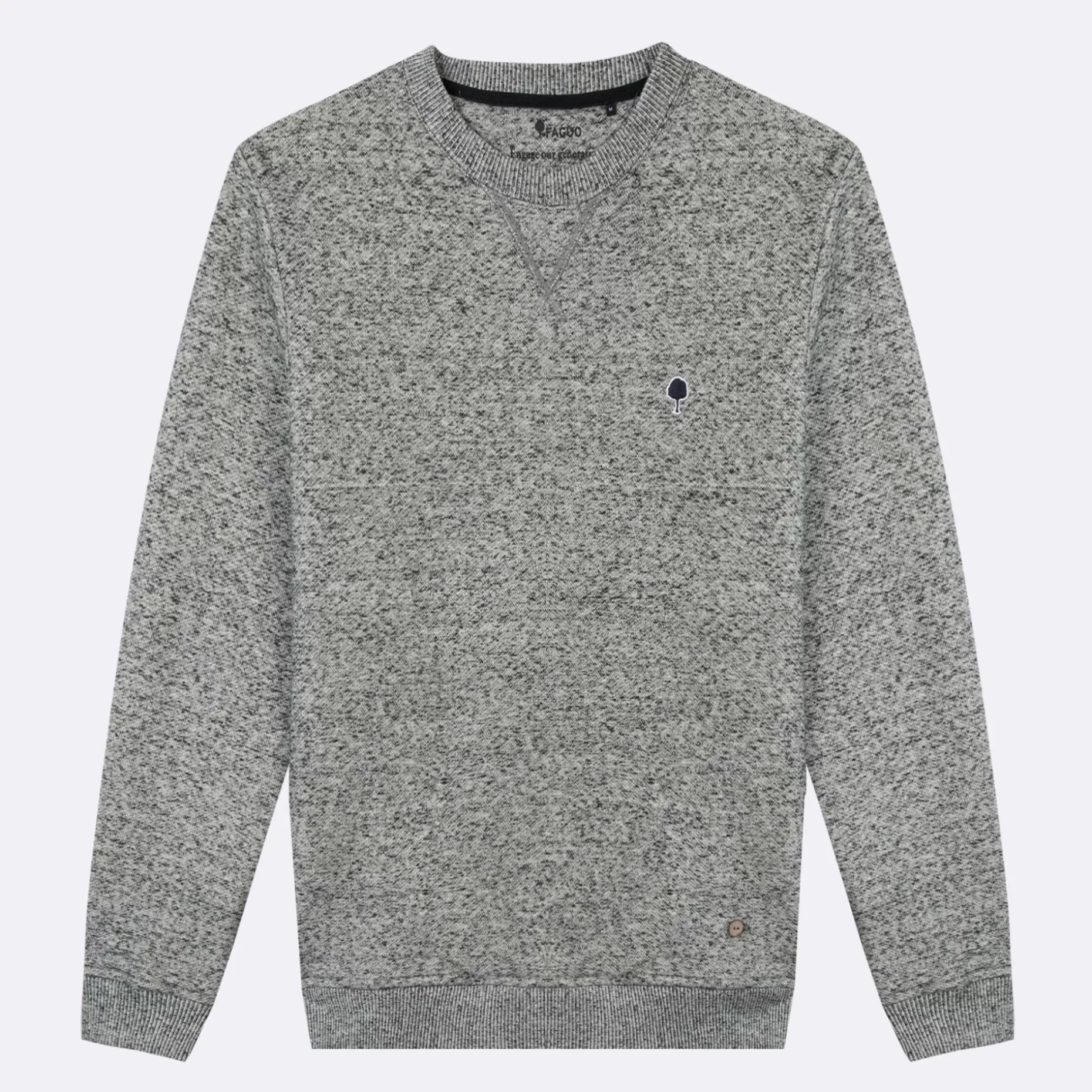 FAGUO Sweatshirts*Sweat Col Rond Gris Chine Fonce