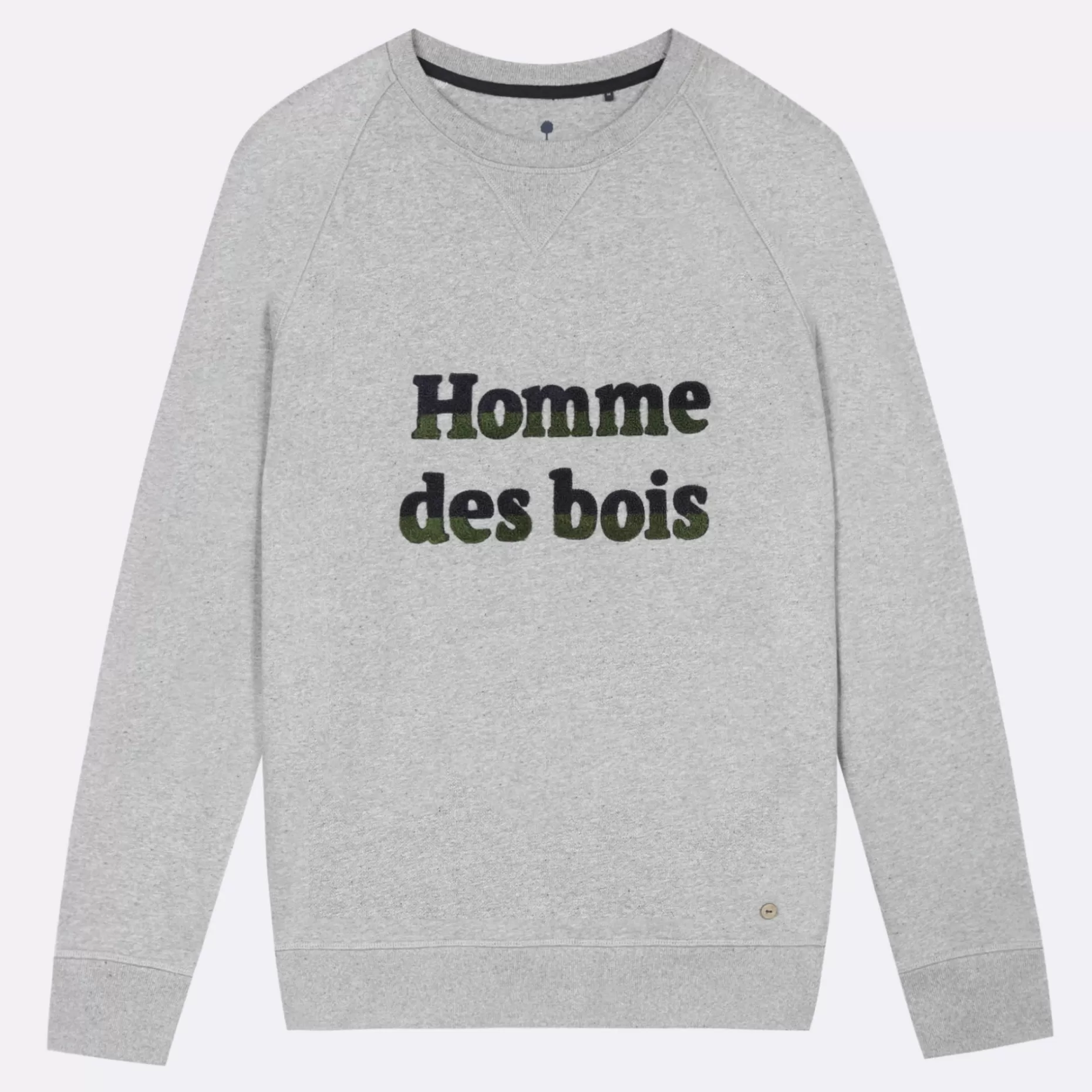 FAGUO Sweatshirts*Sweat Col Rond Gris Chine Homme Des Bois