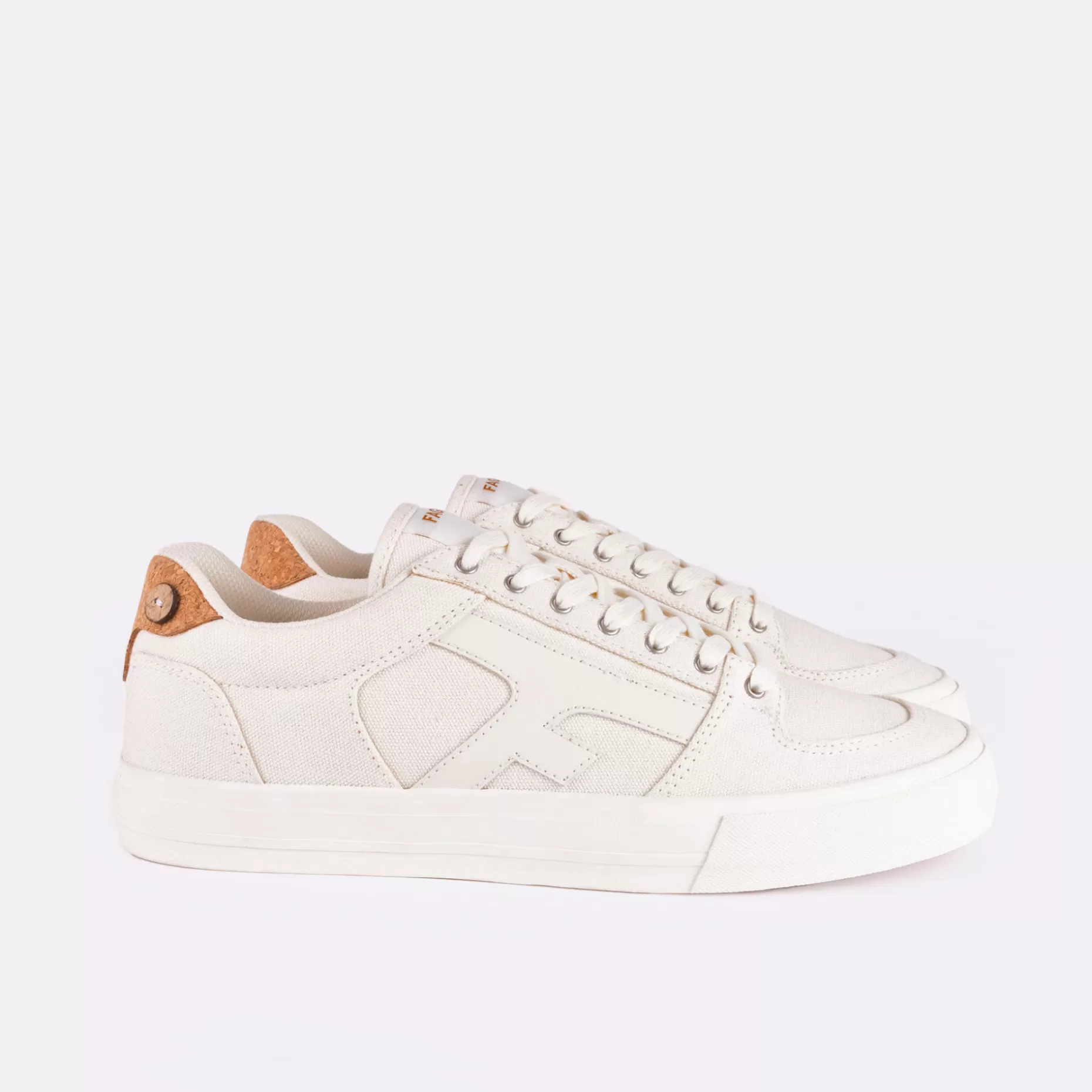 Homme FAGUO Baskets - Homme*Tennis Ecrue Et Blanche Vegan