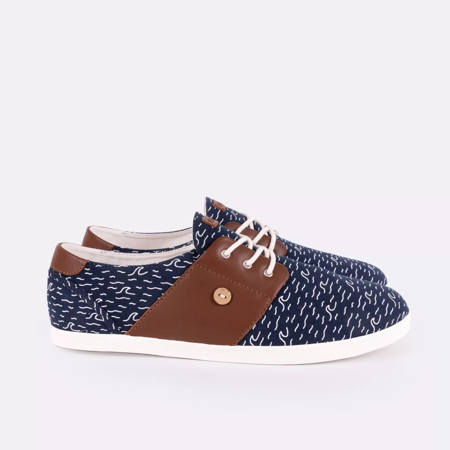 Homme FAGUO Baskets - Homme*Tennis Marine & Camel