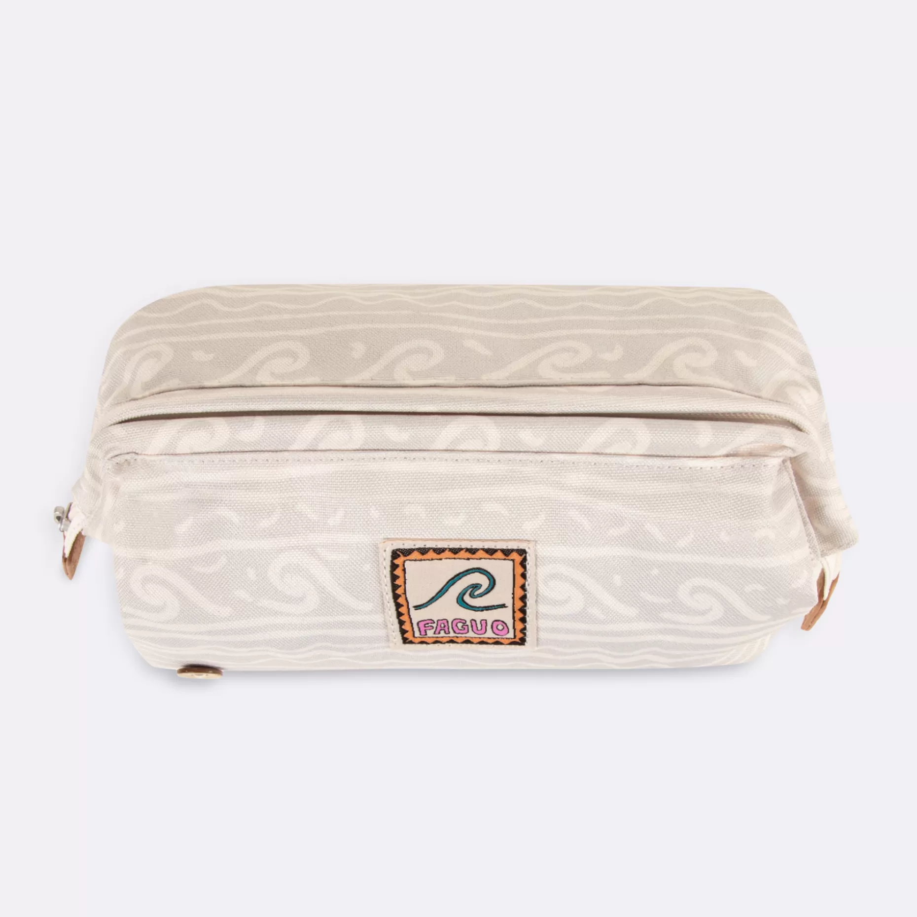 FAGUO Trousses De Toilette*Trousse De Toilette Ecrue A Motif Vague Vegan