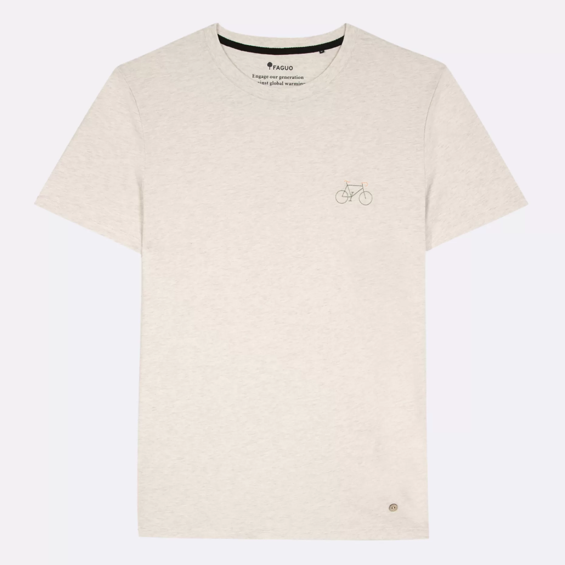 FAGUO T-Shirts*T-Shirt Col Rond Beige Velo