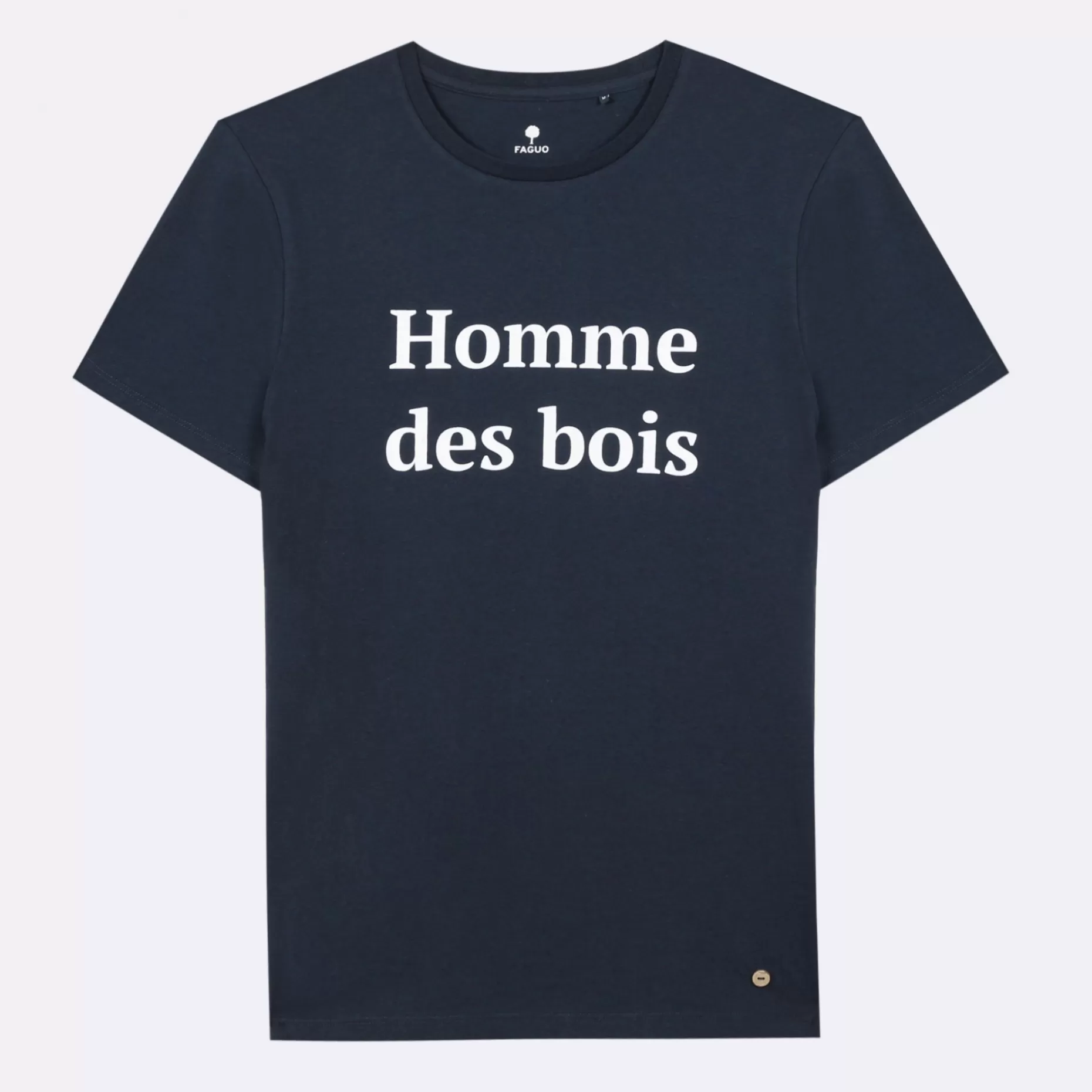 FAGUO T-Shirts*T-Shirt Col Rond Bleu Marine Homme Des Bois