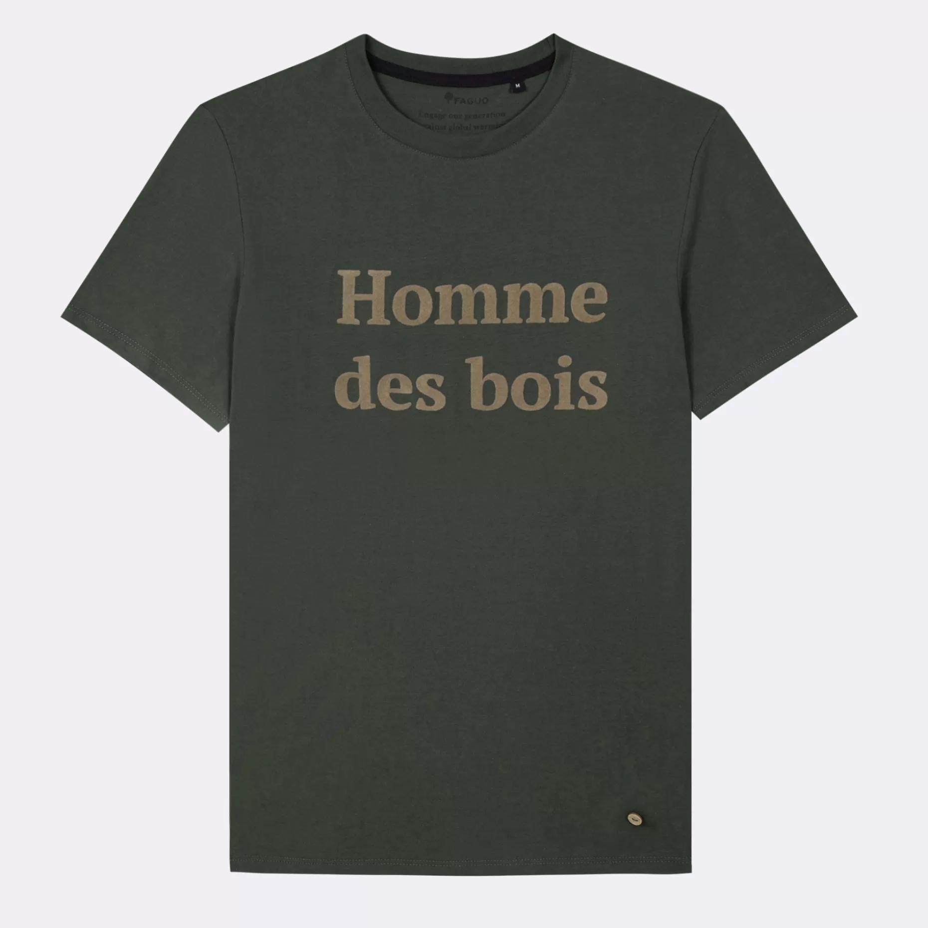 FAGUO T-Shirts*T-Shirt Col Rond Vert Fonce Homme Des Bois