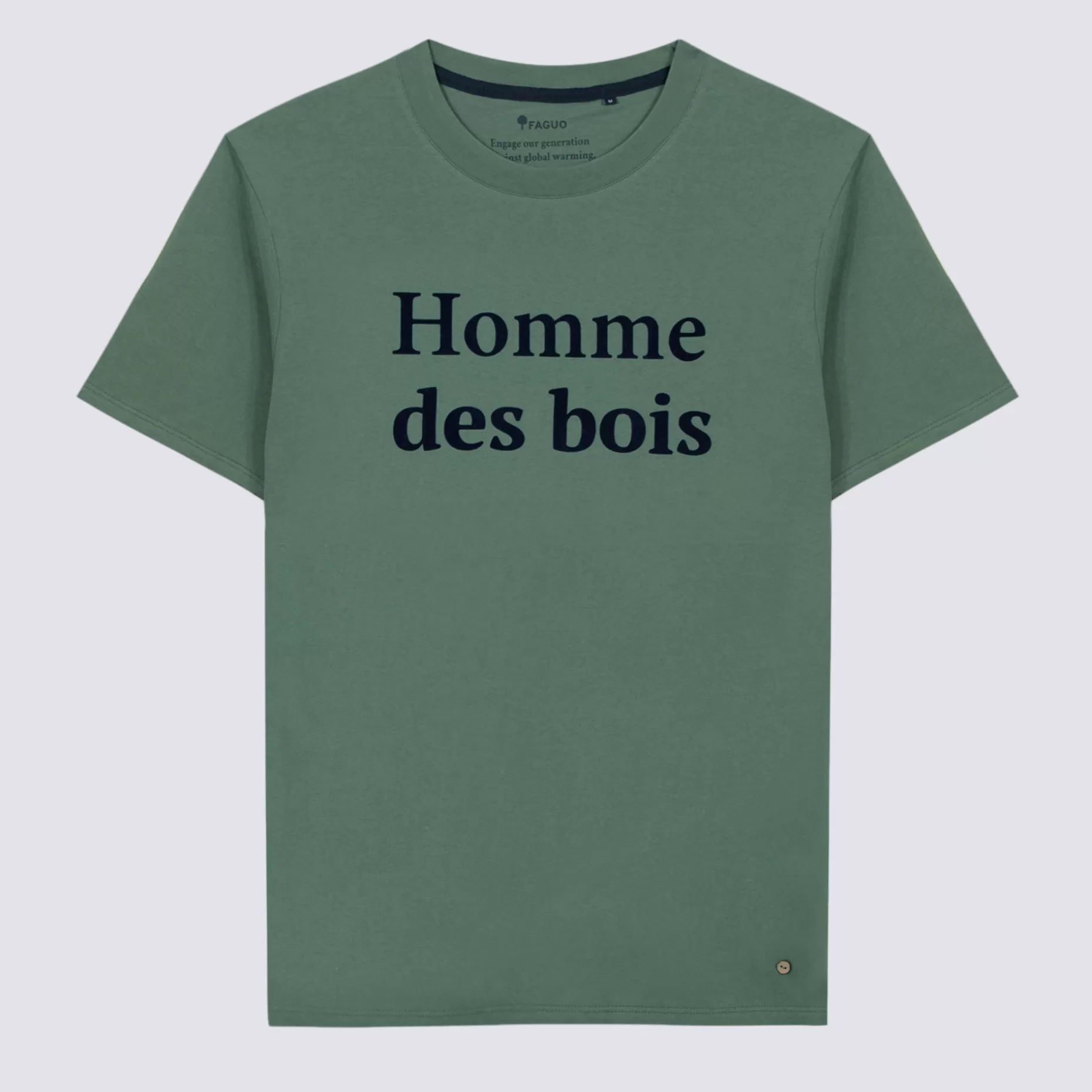 FAGUO T-Shirts*T-Shirt Col Rond Vert Homme Des Bois